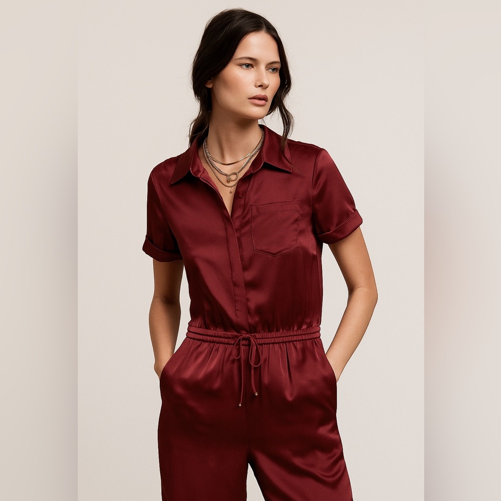 Ralph Lauren Rich Burgundy Jumpsuit